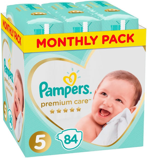 

Детские подгузники Pampers Premium Care 5 Junior (84шт)
