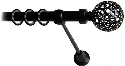 

Карниз Lm Decor Ажур 095 1р гладкий 25мм 2.4м черный матовый