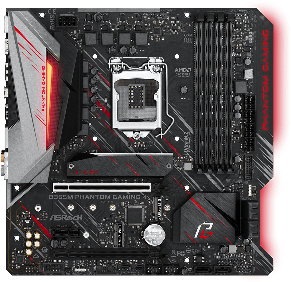 

Материнская плата ASRock B365M Phantom Gaming 4, B365M Phantom Gaming 4