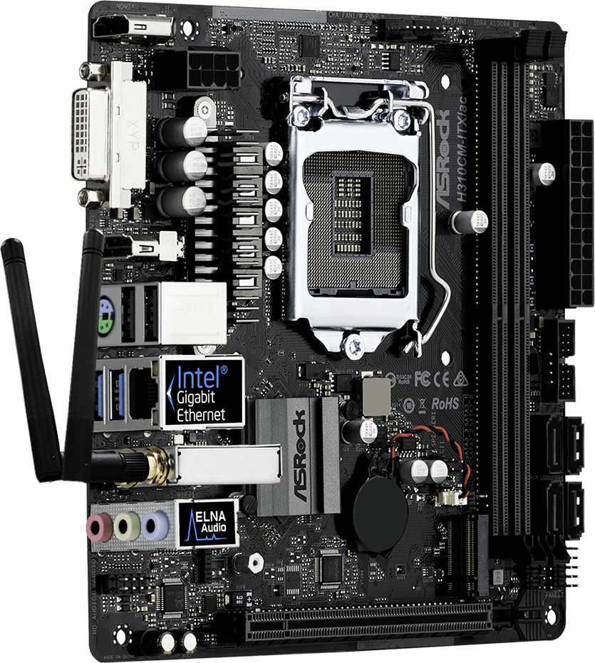 

Материнская плата ASRock H310CM-ITX/AC, H310CM-ITX/AC