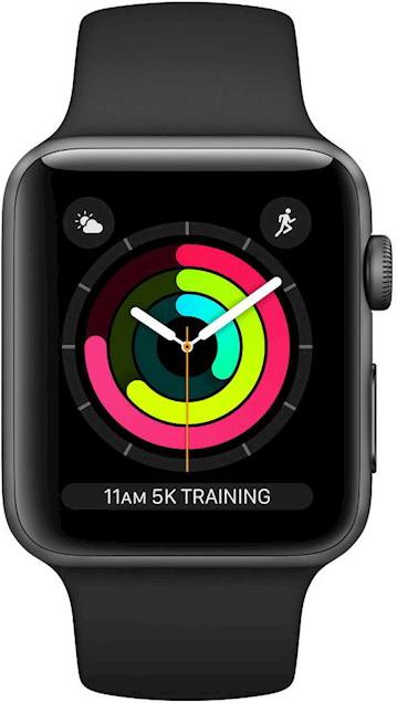 

Умные часы Apple Watch Series 1 38mm Space Gray with Black Sport Band [MP022], Watch Series 1 38mm Space Gray with Black Sport Band
