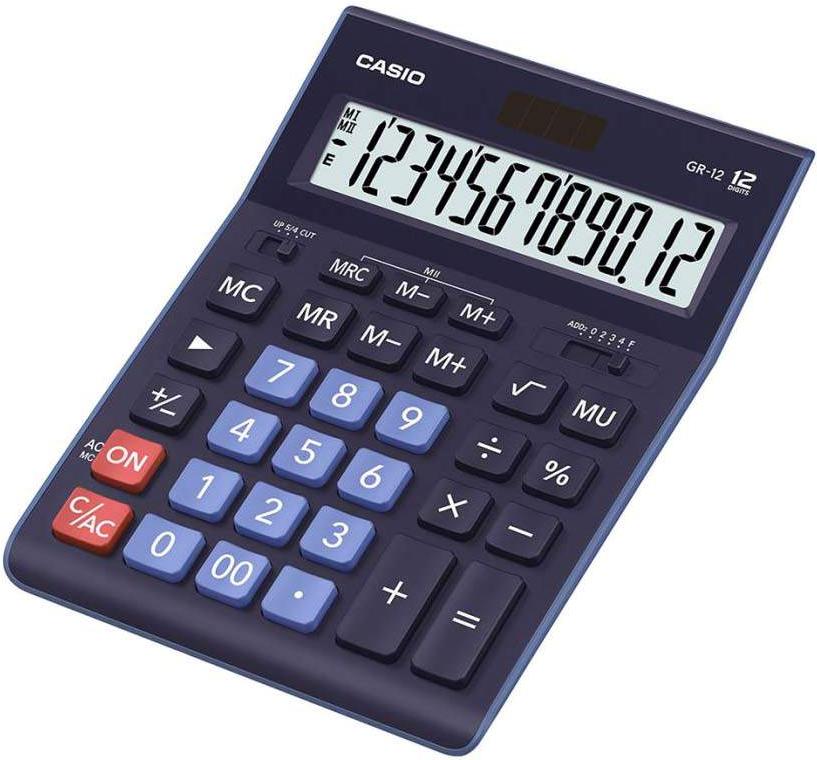 

Калькулятор Casio GR-12BU темно-синий [GR-12-BU-W-EP], GR-12BU