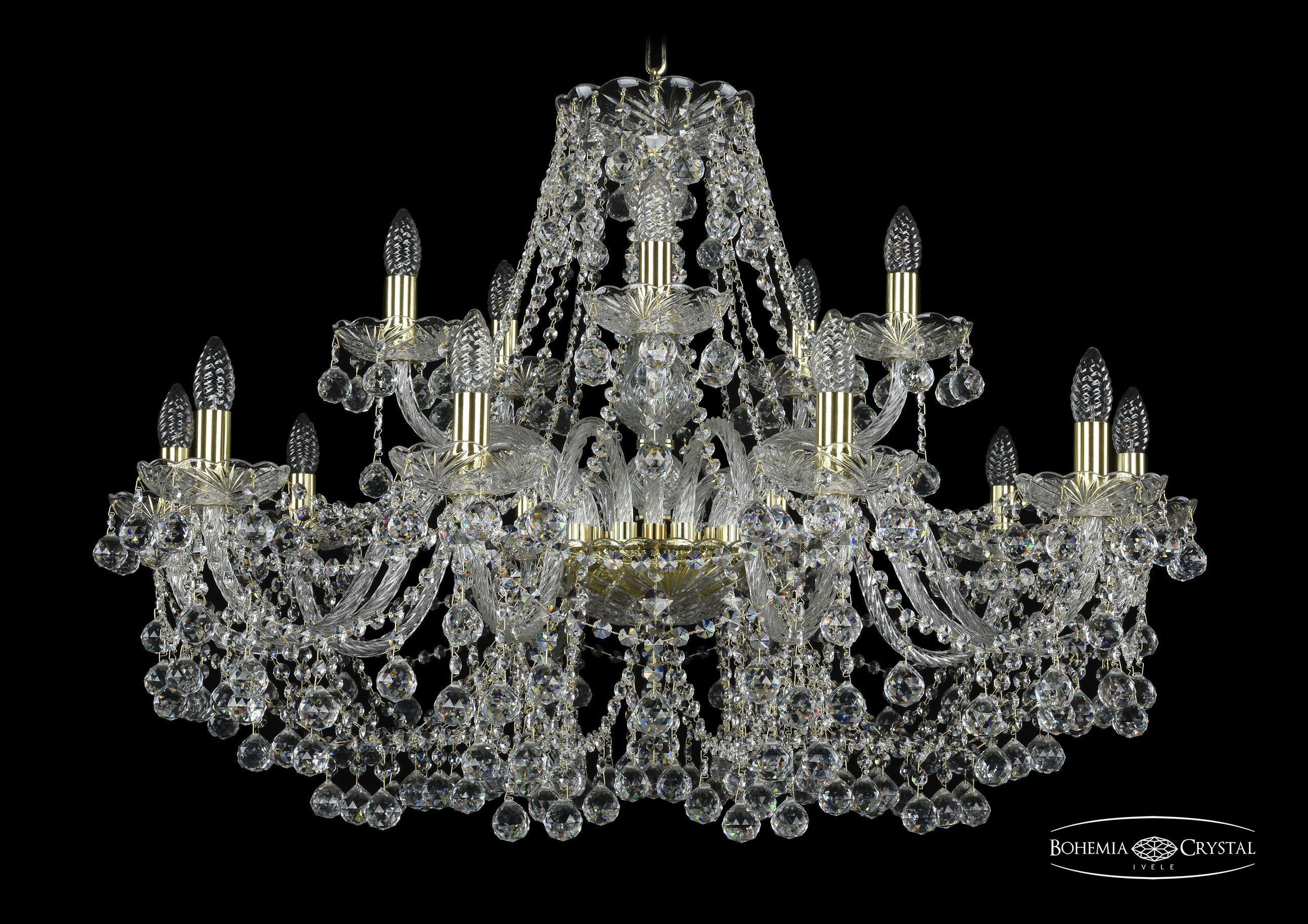 

Подвесная люстра Bohemia Ivele Crystal 1409/10+5/360/G