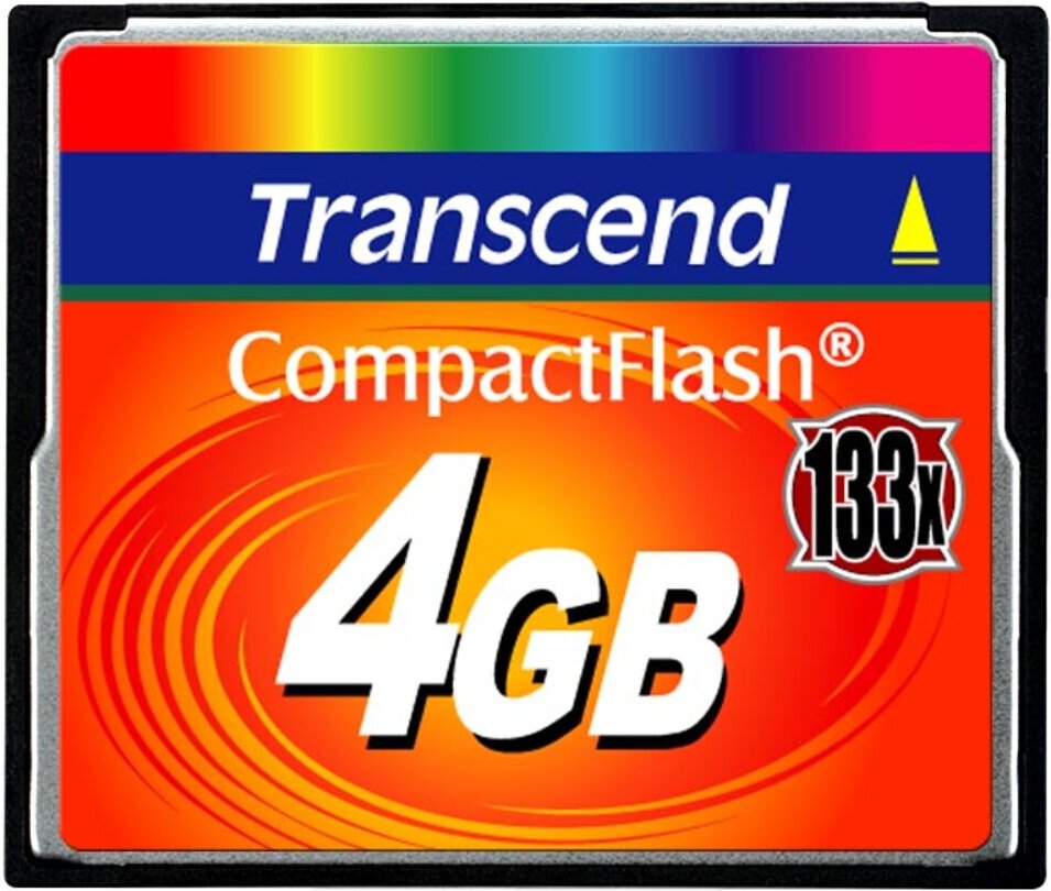 

Карта памяти Transcend 133x CompactFlash 4 Гб (TS4GCF133), Карта памяти Transcend 133x CompactFlash 4 Гб TS4GCF133