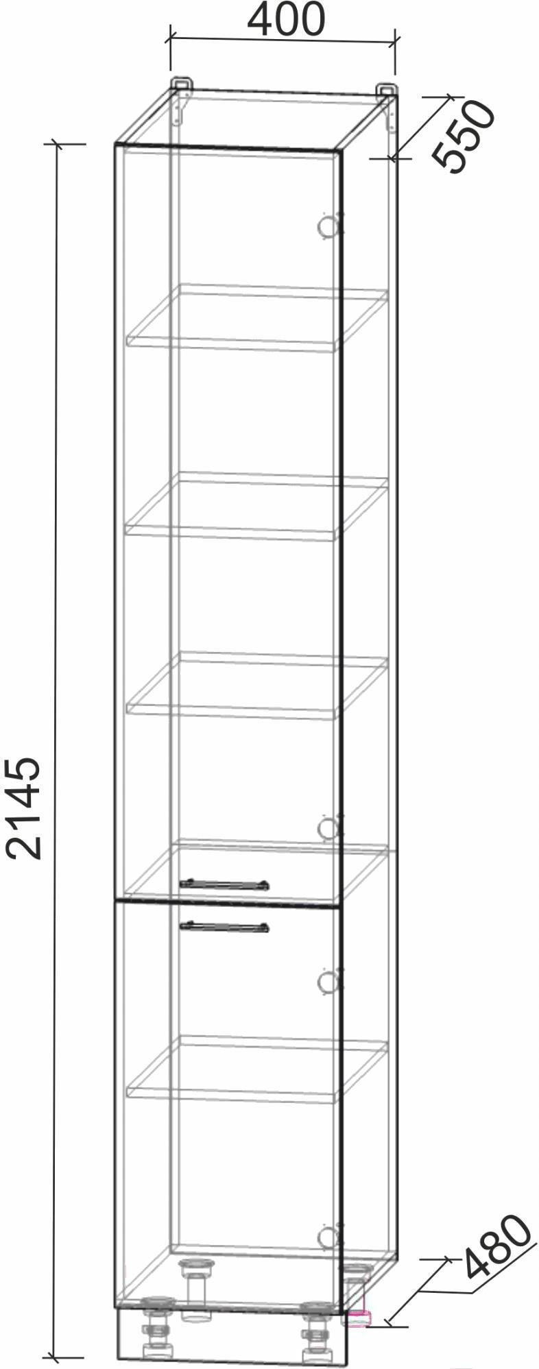 

Шкаф для кухни Интерлиния Мила Лайт НШП-№2-2145 дуб золотой, Кухонный шкаф Интерлиния Мила Лайт НШП-№2-2145 дуб золотой