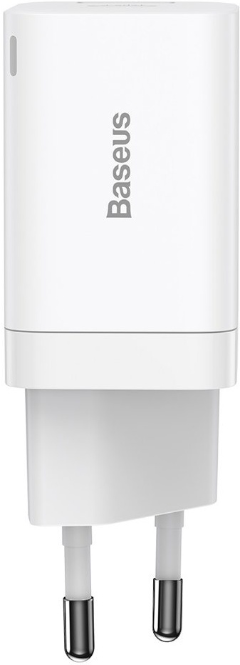 

Сетевое зарядное устройство Baseus CCSUPP-E02 White, Baseus Super Si Pro Quick Charger C+U 30W EU White (CCSUPP-E02)