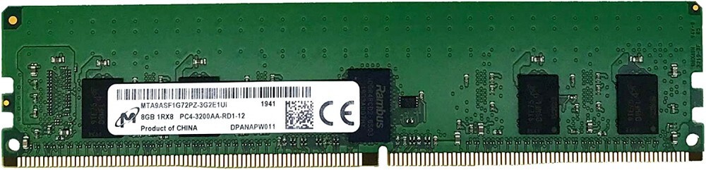 

Оперативная память Micron 8GB DDR4 PC4-25600 (MTA9ASF1G72PZ-3G2)