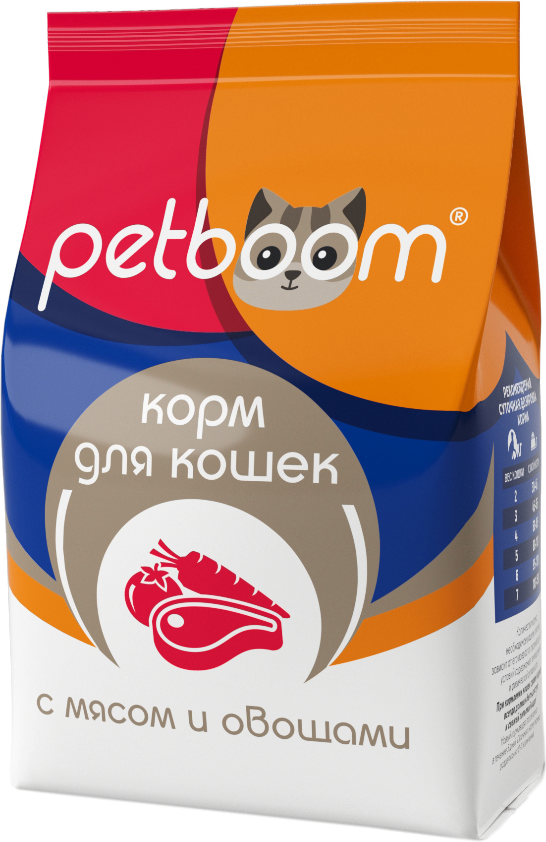 

Корм для кошек PetBoom для взрослых кошек с мясом и овощами 10 кг, Корм для кошек Жабинковский комбикормовый завод PetBoom для взрослых кошек с мясом и овощами 10 кг (КСК-3 Б4 ЖБН-149)