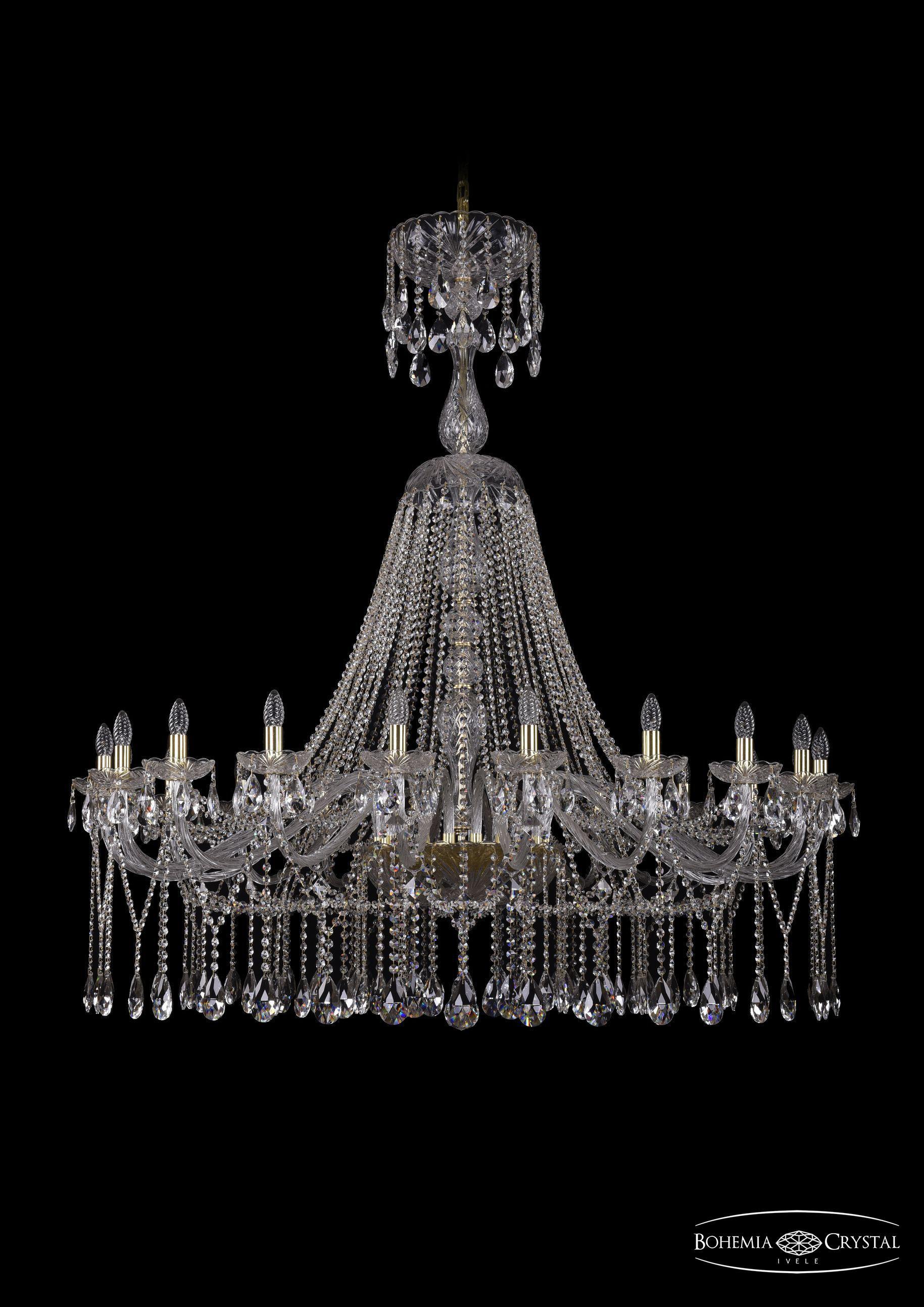 

Подвесная люстра Bohemia Ivele Crystal 1413/20/530/XL-158/G