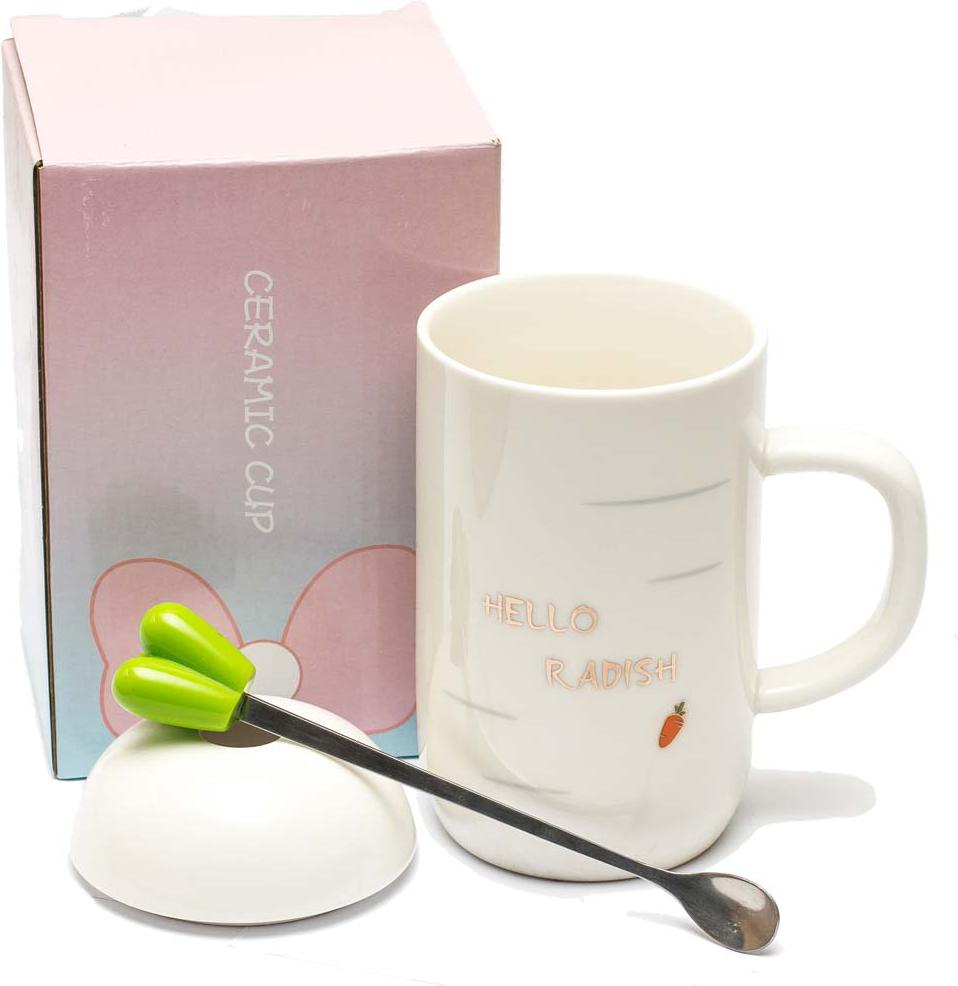 

Кружка с ложкой Мон Ами MUG-195 с крышкой 470мл, MUG-195 с крышкой 470мл