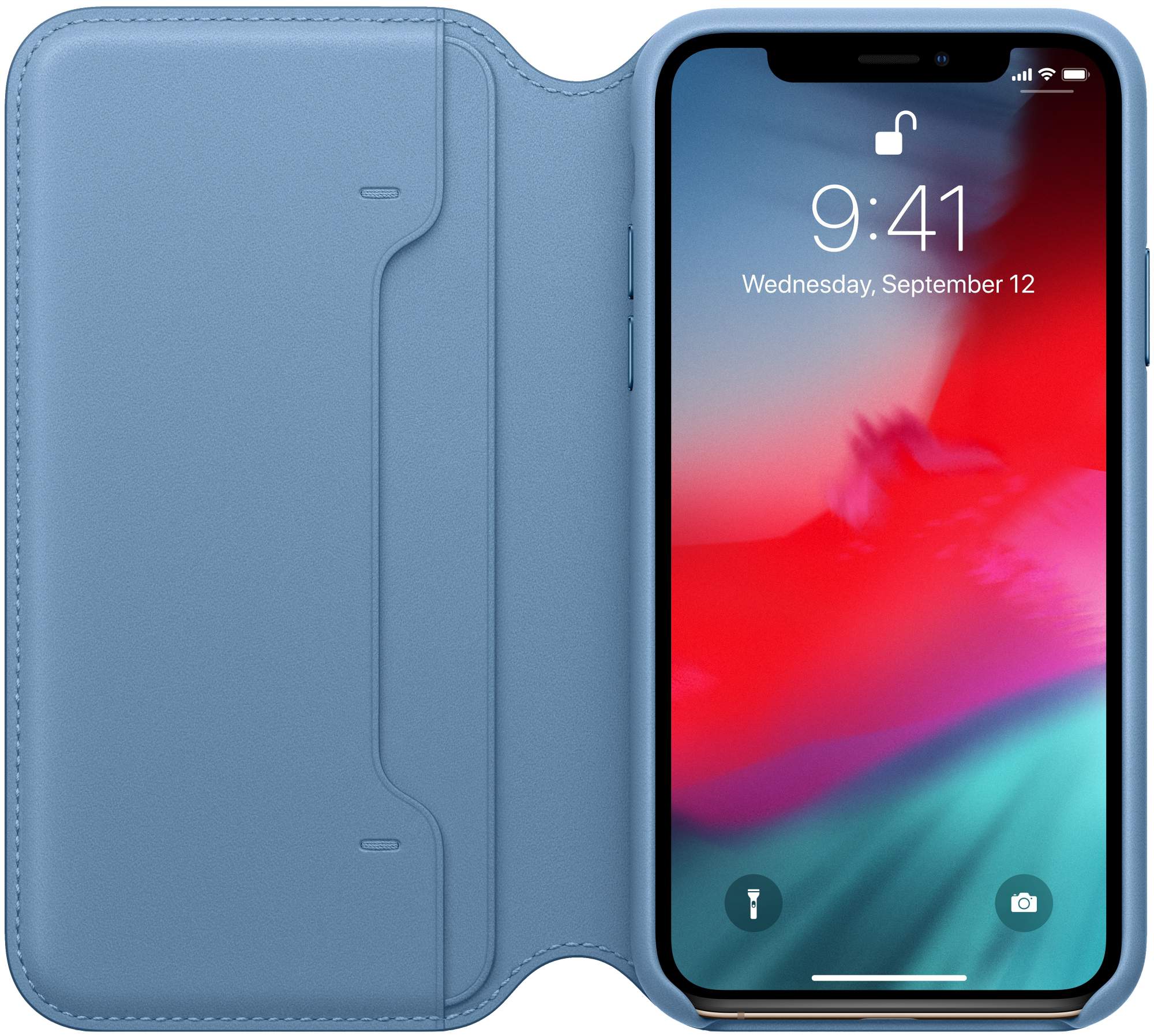 

Чехол для iPhone Apple iPhone XS Leather Folio Cape Cod Blue, iPhone XS Leather Folio