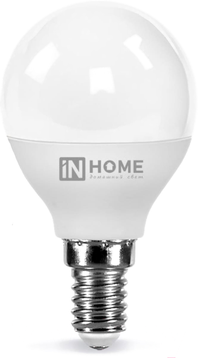 

Светодиодная лампа In Home LED-ШАР-VC E14 6W 230V 3000K 480Lm [4690612020501], Светодиодная лампочка In Home LED-ШАР-VC E14 6W 230V 3000K 480Lm 4690612020501