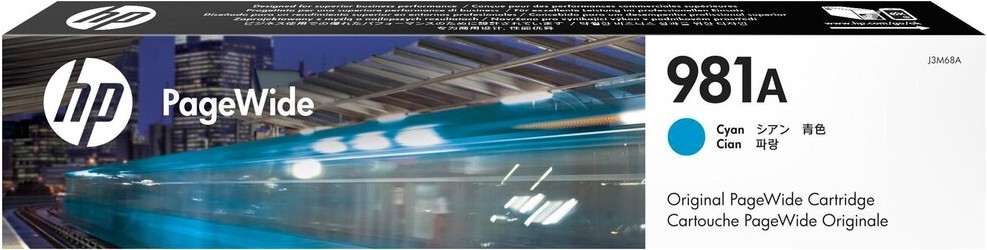 

Картридж для принтера и МФУ HP 981A Cyan, Картридж HP 981A J3M68A Cyan