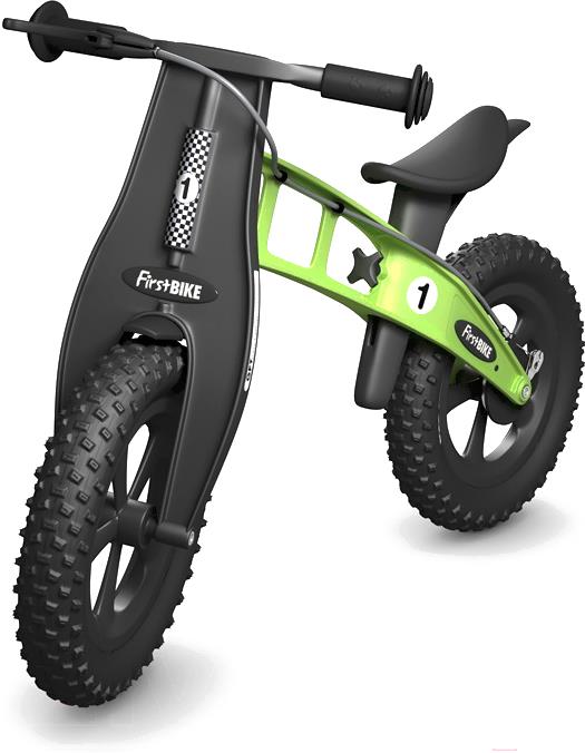 

Беговел FirstBIKE Fat с тормозом зеленый, Fat с тормозом