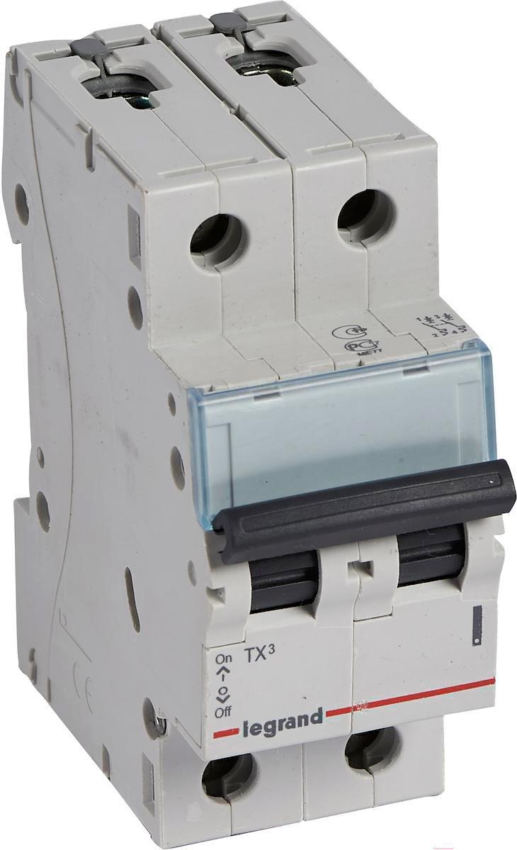 

Выключатель нагрузки Legrand TX3 2P C 10A 6кА 2M [404040], TX3 2P C 10A 6кА 2M