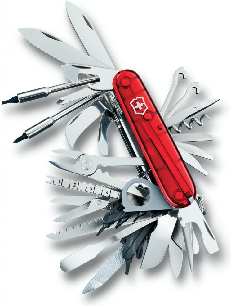 

Туристический нож Victorinox SwissChamp XLT 49 функций карт. коробка красный [1.6795.XLT], Туристический нож Victorinox SwissChamp XLT 49 функций карт. коробка 1.6795.XLT красный