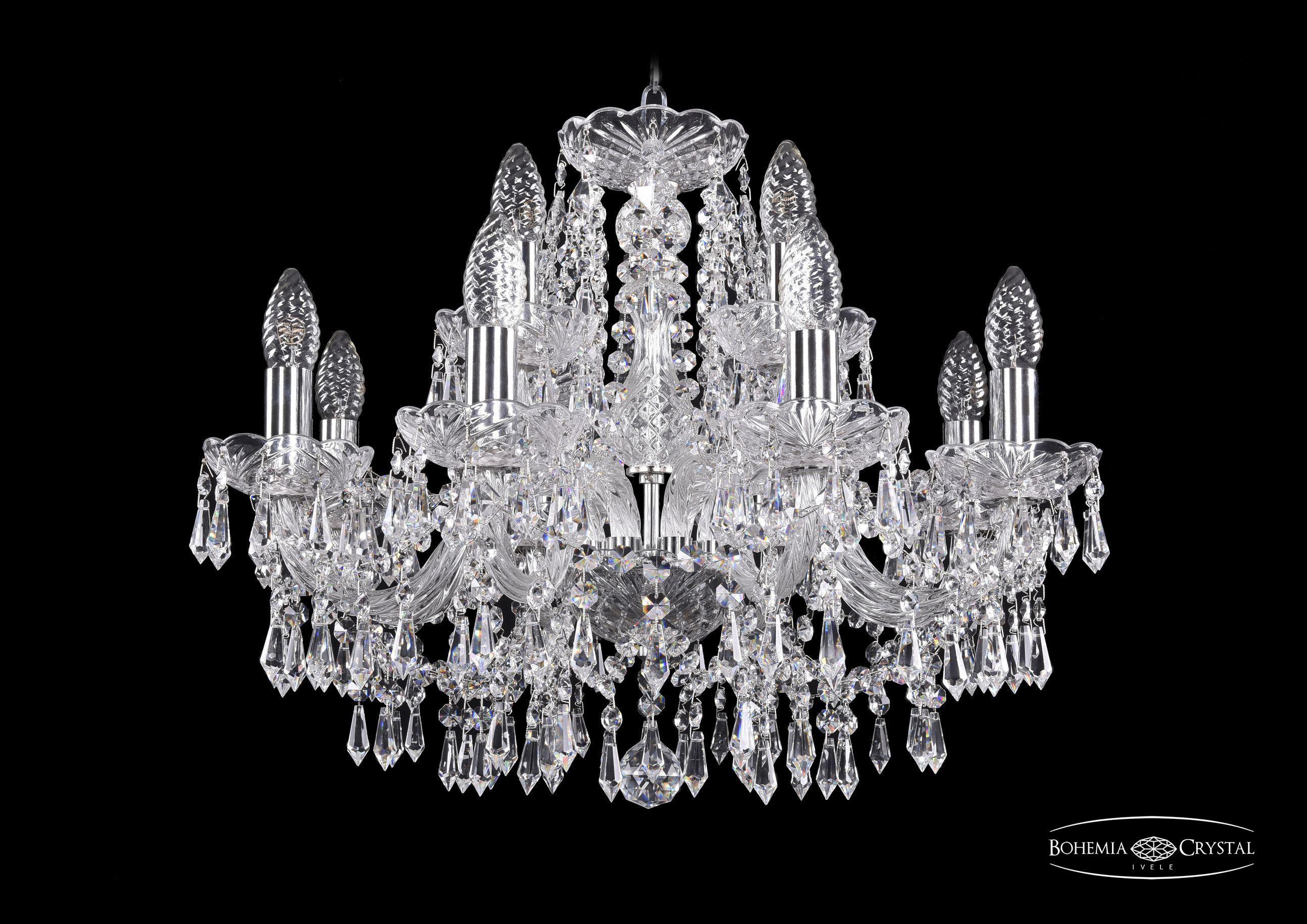 

Подвесная люстра Bohemia Ivele Crystal 1403/8+4/195/Ni
