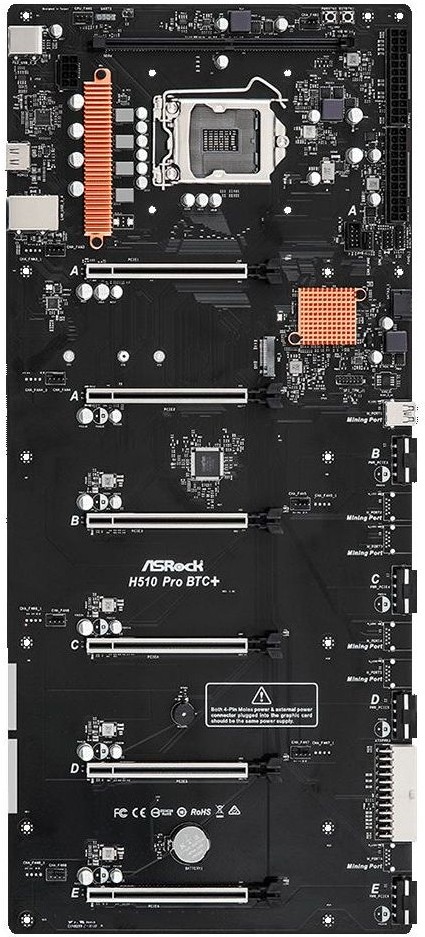 

Материнская плата ASRock H510 PRO BTC+, Материнская плата ASRock H510 Pro BTC+