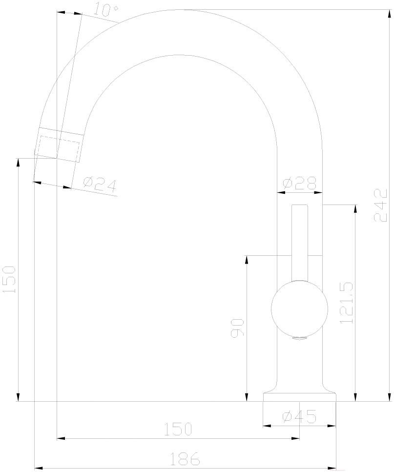 

Смеситель Rossinka Silvermix X25-24U, X25-24U