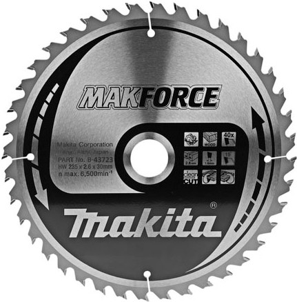 

Диск пильный Makita 235х30 мм 40 зуб [B-43723], Диск пильный Makita 235х30 мм 40 зуб B-43723