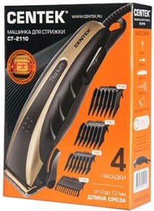 

Машинка для стрижки CENTEK CT-2110 (черный/золотистый)