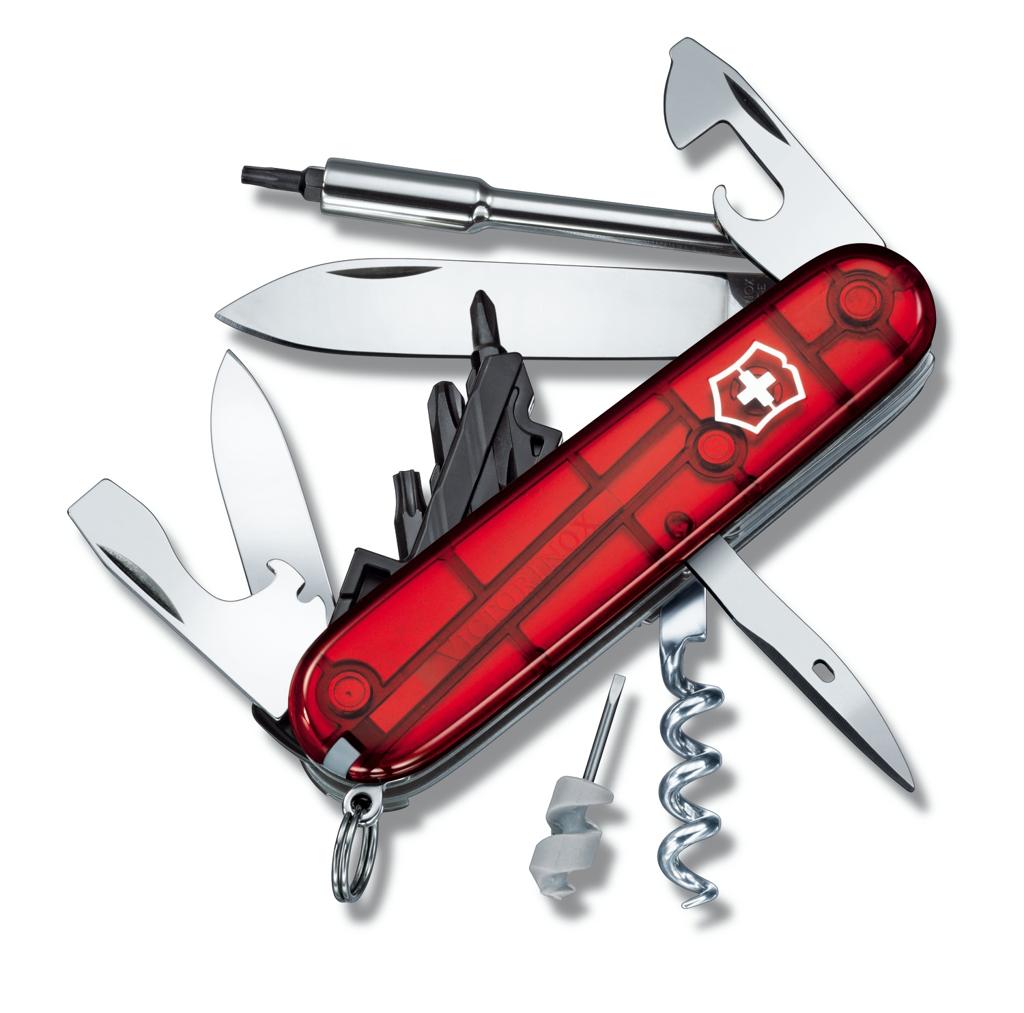 

Туристический нож Victorinox CyberTool S 27 функций карт. коробка красный полупрозрачный [1.7605.T], Туристический нож Victorinox CyberTool S 27 функций карт. коробка 1.7605.T красный полупрозрачный