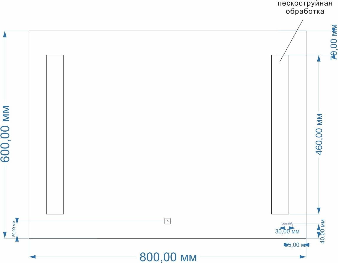 

Зеркало для ванной Cersanit LED 020 base [KN-LU-LED020*80-b-Os], LED 020 base