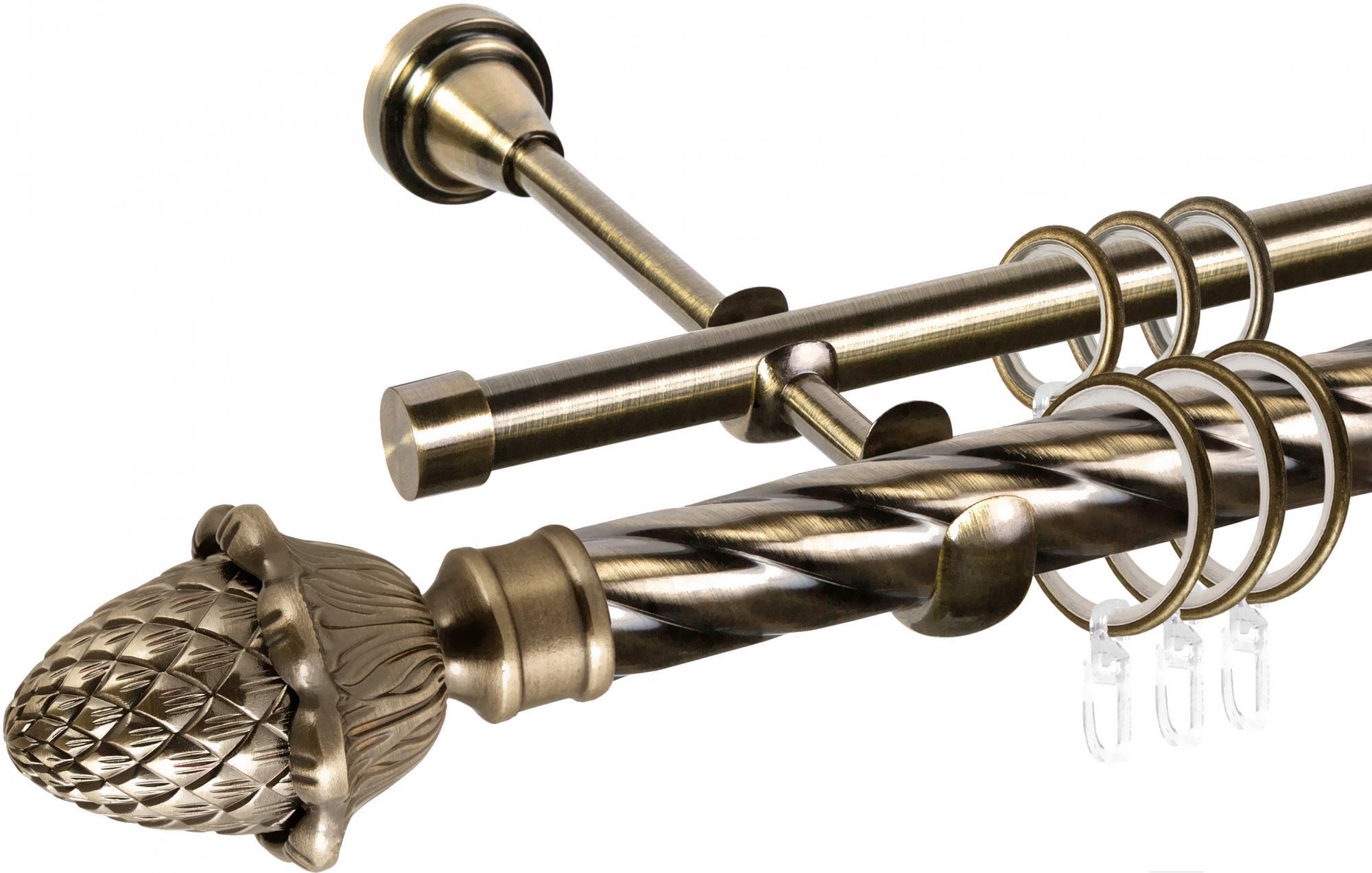 

Карниз АС ФОРОС Grace D16K/16Г + наконечники Магнолия 1.4м антик