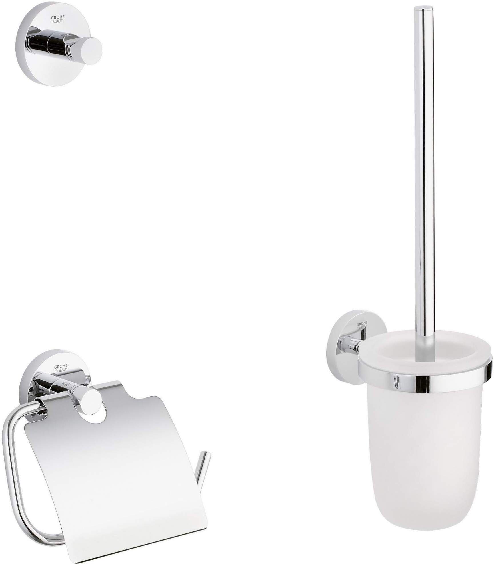 

Набор аксессуаров для ванной Grohe Essentials 40407001, Набор аксессуаров Grohe Essentials (40407001)