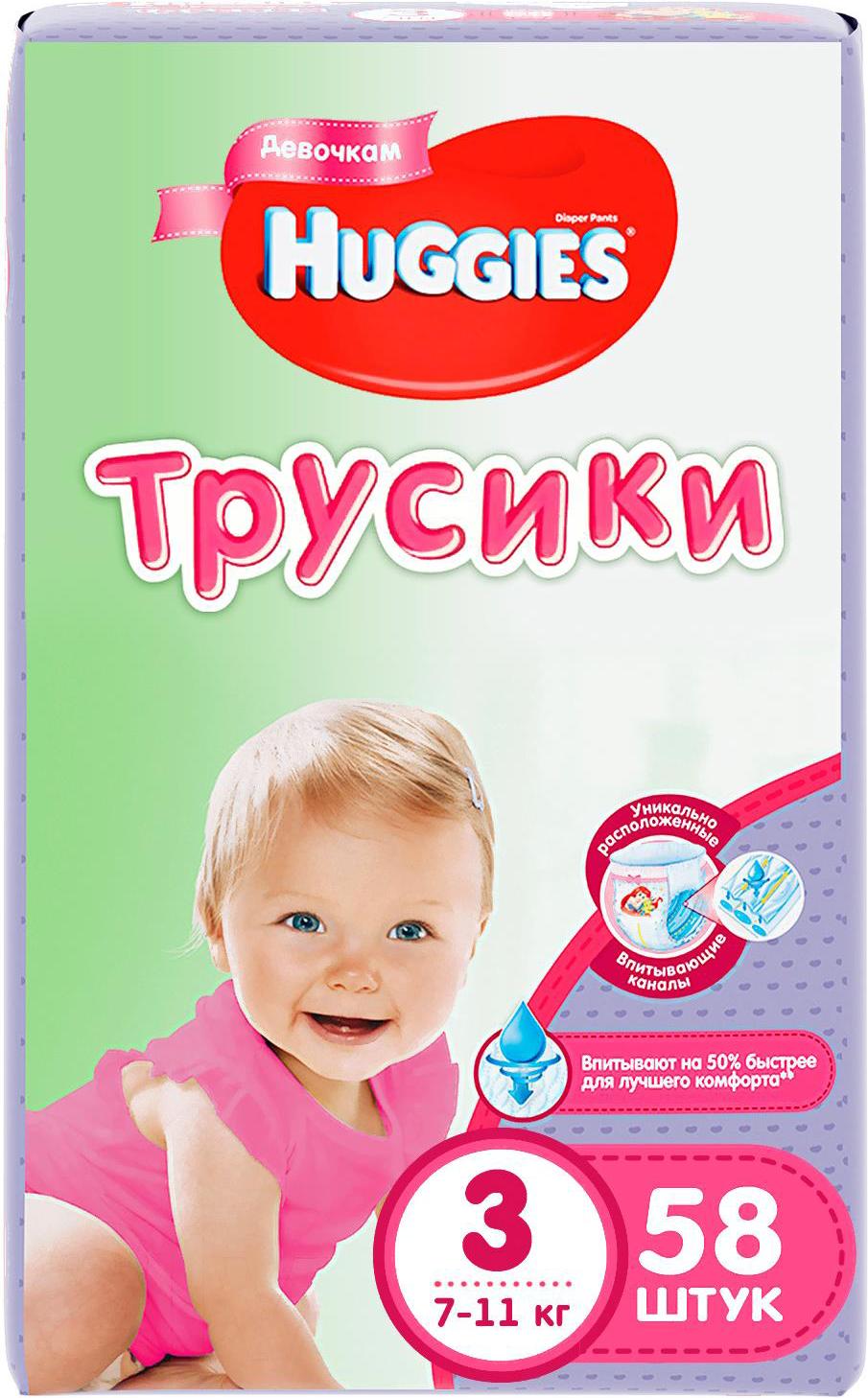 

Подгузники-трусики Huggies Mega 3 Girl (58шт), Детские подгузники Huggies Mega 3 Girl (58шт)