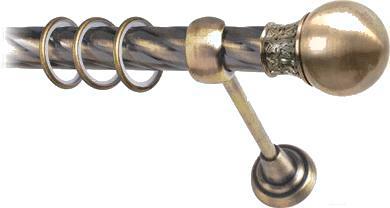 

Карниз Lm Decor Тифани 037 1р витой 25мм 2м антик, Тиффани 037 1р витой 25мм 2.0м