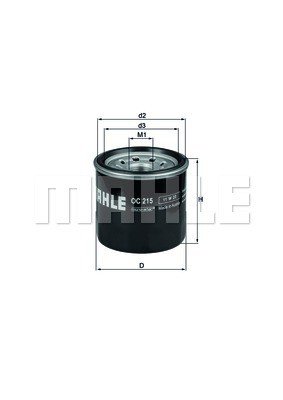 

Масляный фильтр Knecht/Mahle OC215, OC215