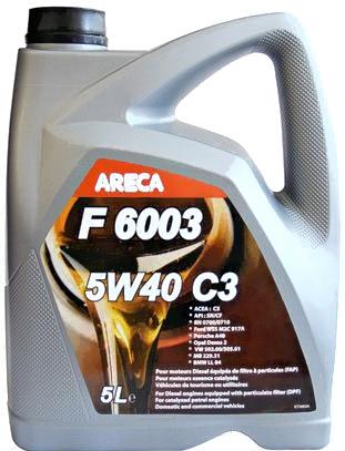 

Моторное масло Areca F6003 5W40 C3 5л [11162], F6003 5W40 C3 5л