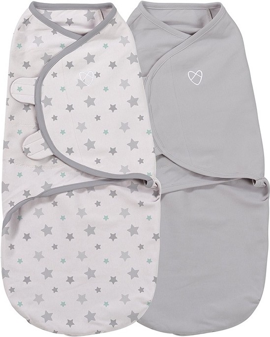 

Конверт детский Summer Infant SwaddleMe Organic S/M 2 шт серый/звезды