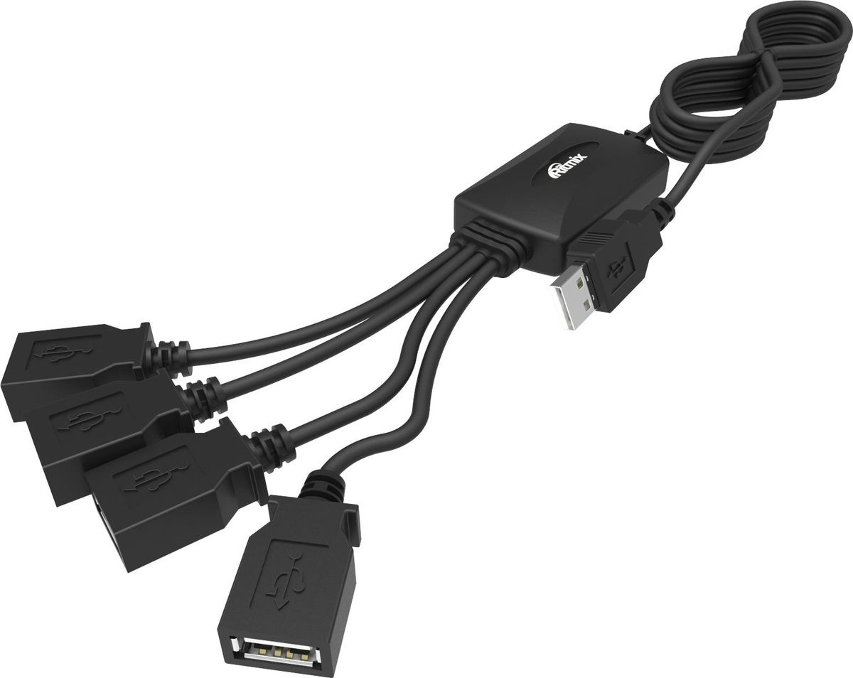 

USB-хаб Ritmix CR-2405 (черный), USB-хаб Ritmix CR-2405