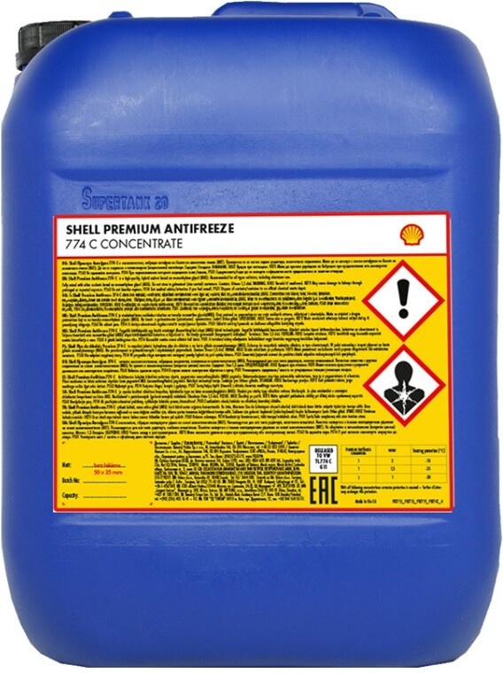 

Антифриз Shell Premium Antifreeze Concentrate 774 C 20л (PBT713)