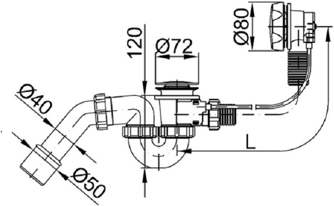 

Сифон Styron STY-536-А-K