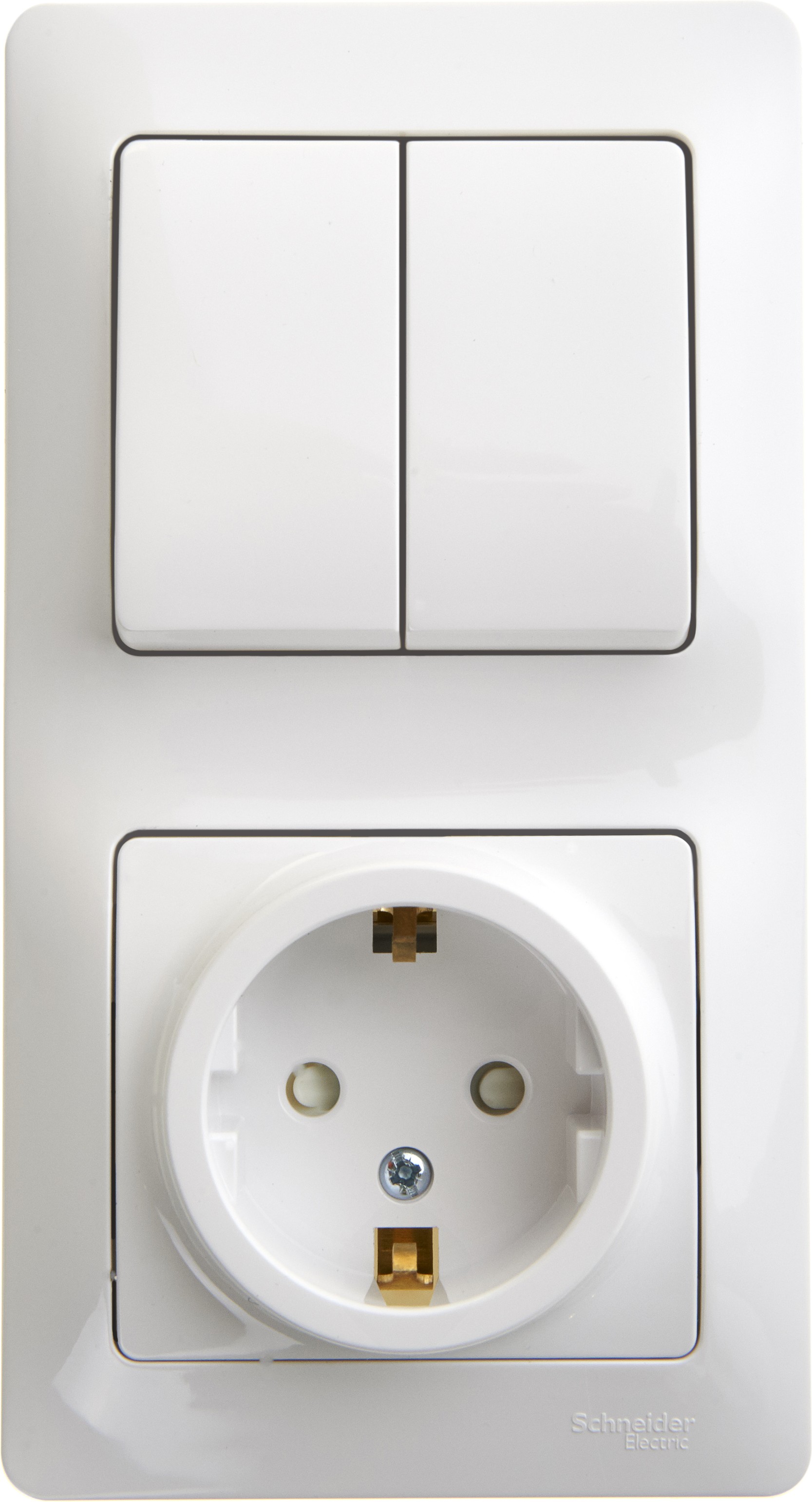 

Розетка Schneider Electric Блок выключатель+розетка Glossa GSL000174