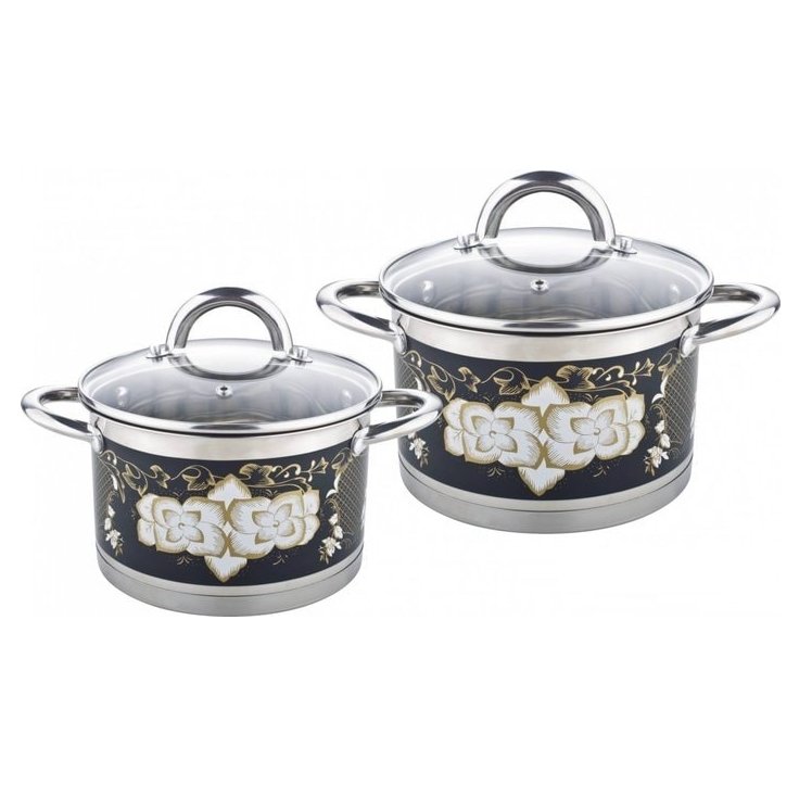 

Кастрюля Pomi d'Oro Fiore PSS-640033 набор 20см и 24см с крышками, Fiore PSS-640033 набор 20см и 24см с крышками
