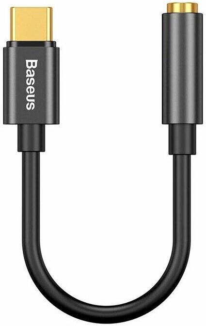 

Адаптер Baseus L54 с проводом Black (CATL54-01), Baseus Type-C Male to 3.5mm Female Adapter L54 Black (CATL54-01) / Переходник Baseus CATL54-01 Type-C (M) to AUX 3.5mm (F) L54 с проводом Black