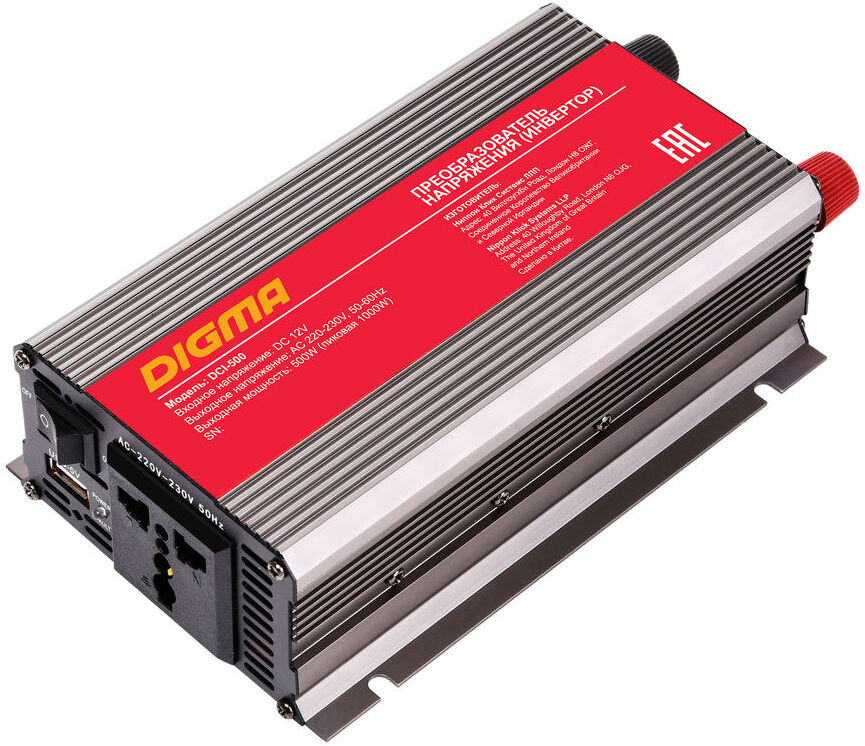

Автомобильный инвертор Digma DCI-500, (Digma DCI-500)