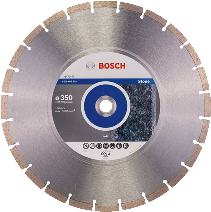 

Алмазный диск Bosch 2.608.602.603, Bosch 350х20/25.4мм Standard for Stone 2608602603