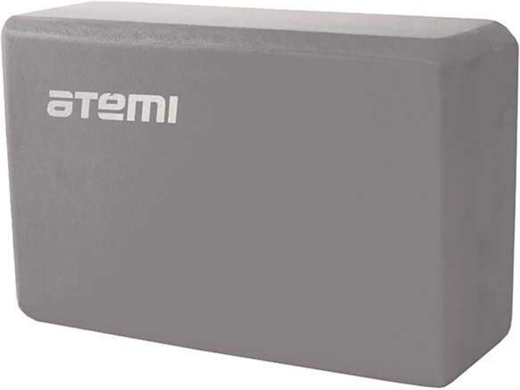 

Блок для йоги Atemi AYB01GY серый, Блок для йоги Atemi AYB01GY 225х145х75 серый