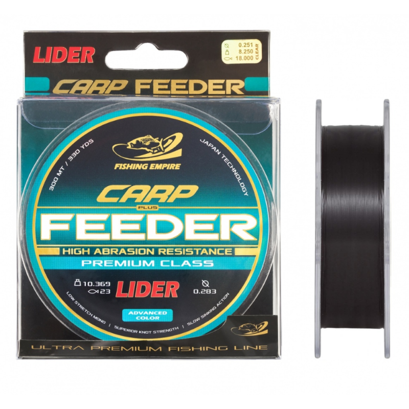 

Леска монофильная Lider CARP plus FEEDER 300 м 0,35 мм Black [BL-035], Леска монофильная Lider CARP plus FEEDER 300 м 0,35 мм BL-035 Black