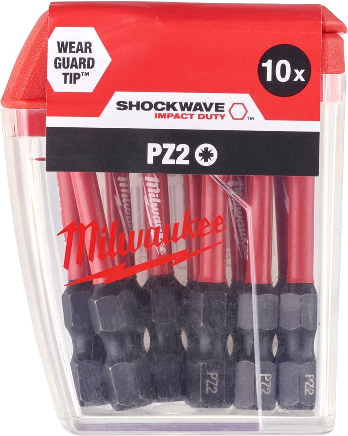 

Набор оснастки Milwaukee Shockwave Impact Duty 4932430866, Бита Milwaukee Shockwave PZ2 50мм 10 шт 4932430866
