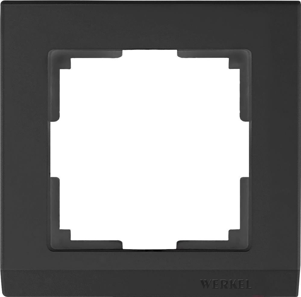 

Рамка для выключателя и розетки Werkel Stark 1 пост WL04-Frame-01-black черный [a029214], Stark 1 пост WL04-Frame-01-black