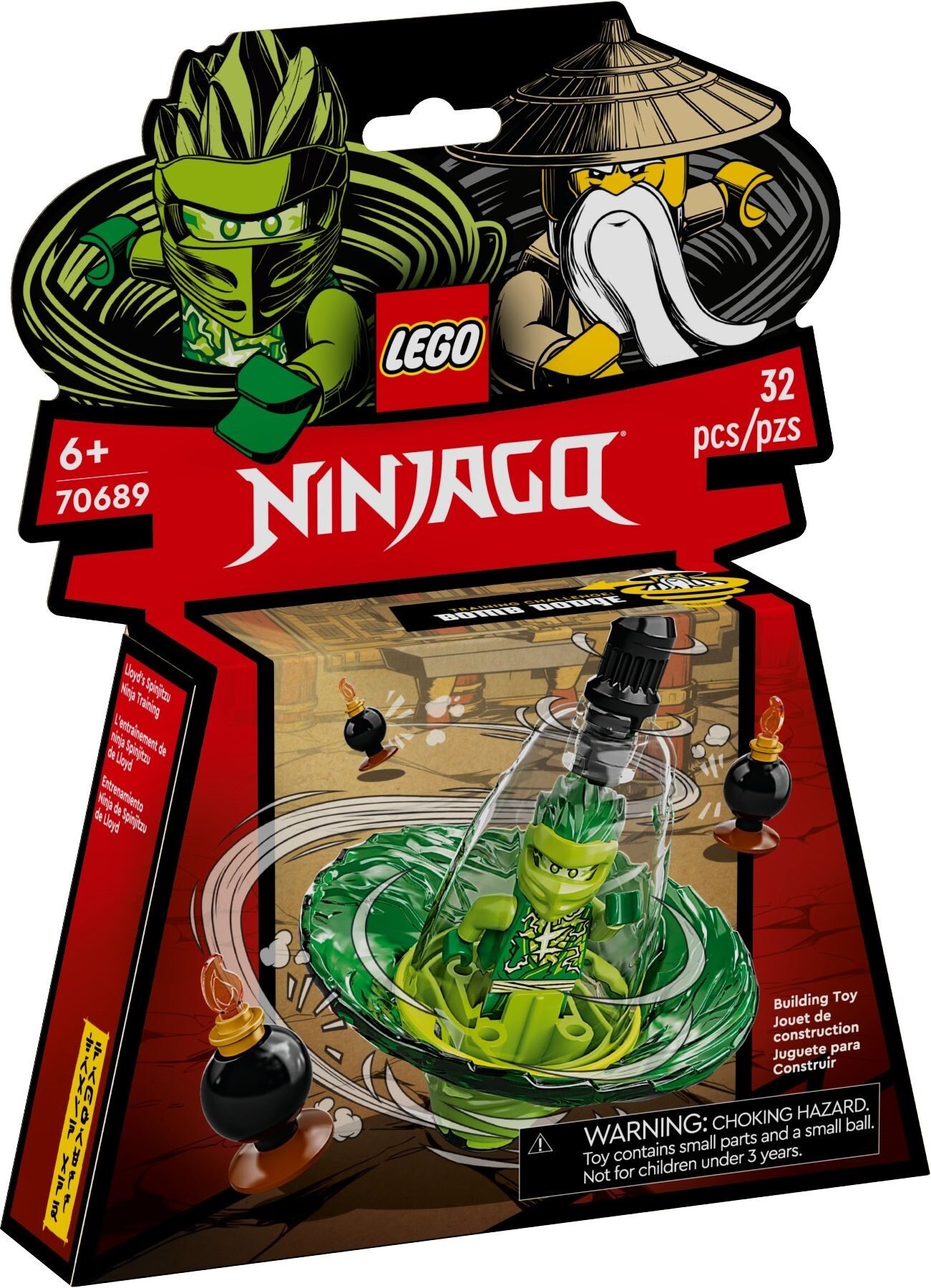 

Конструктор Lego Ninjago Обучение кружитцу ниндзя Ллойда (70689)