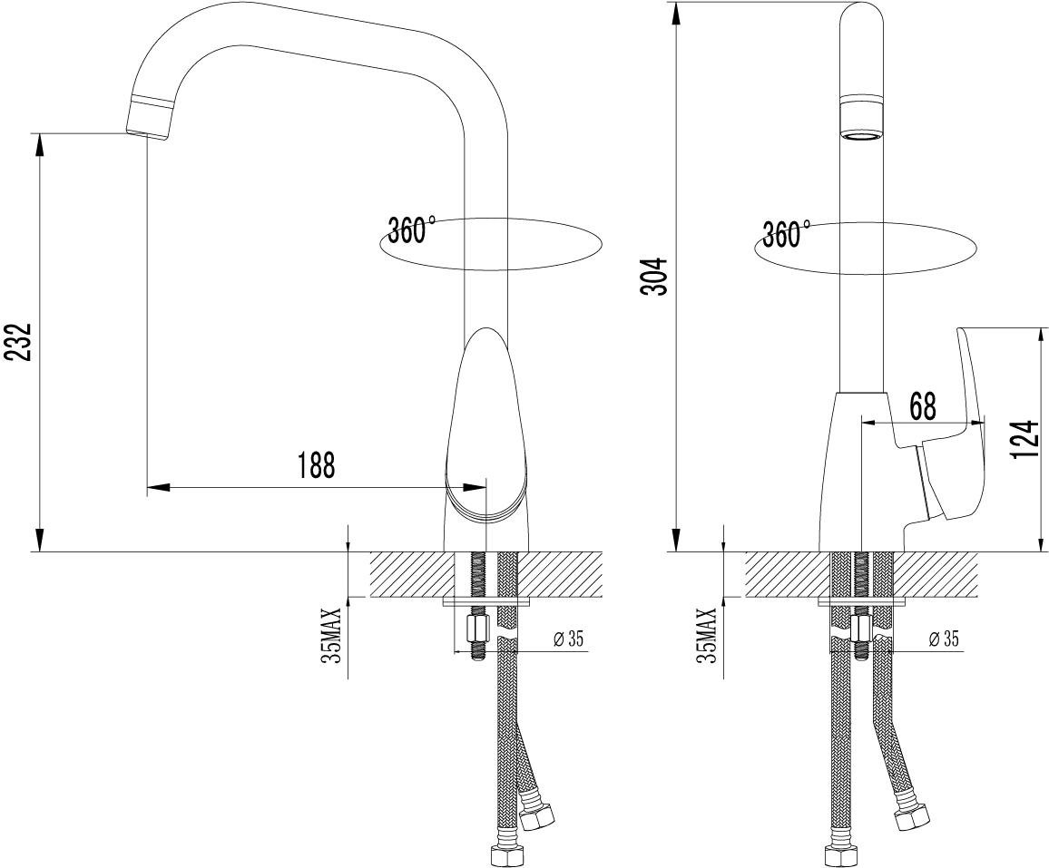 

Смеситель Lemark PRAMEN LM3305C, PRAMEN LM3305C