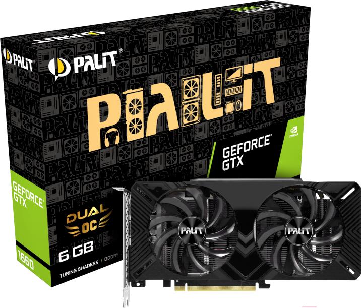 

Видеокарта Palit GeForce GTX 1660 6Gb [NE51660S18J9-1161A], GeForce GTX 1660 Dual OC 6GB GDDR5