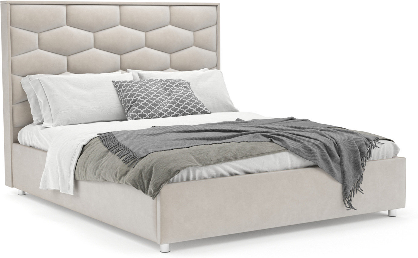

Кровать Mebel-Ars Рица 140 бархат бежевый Star Velvet 6 Light Beige (М1-16-4)